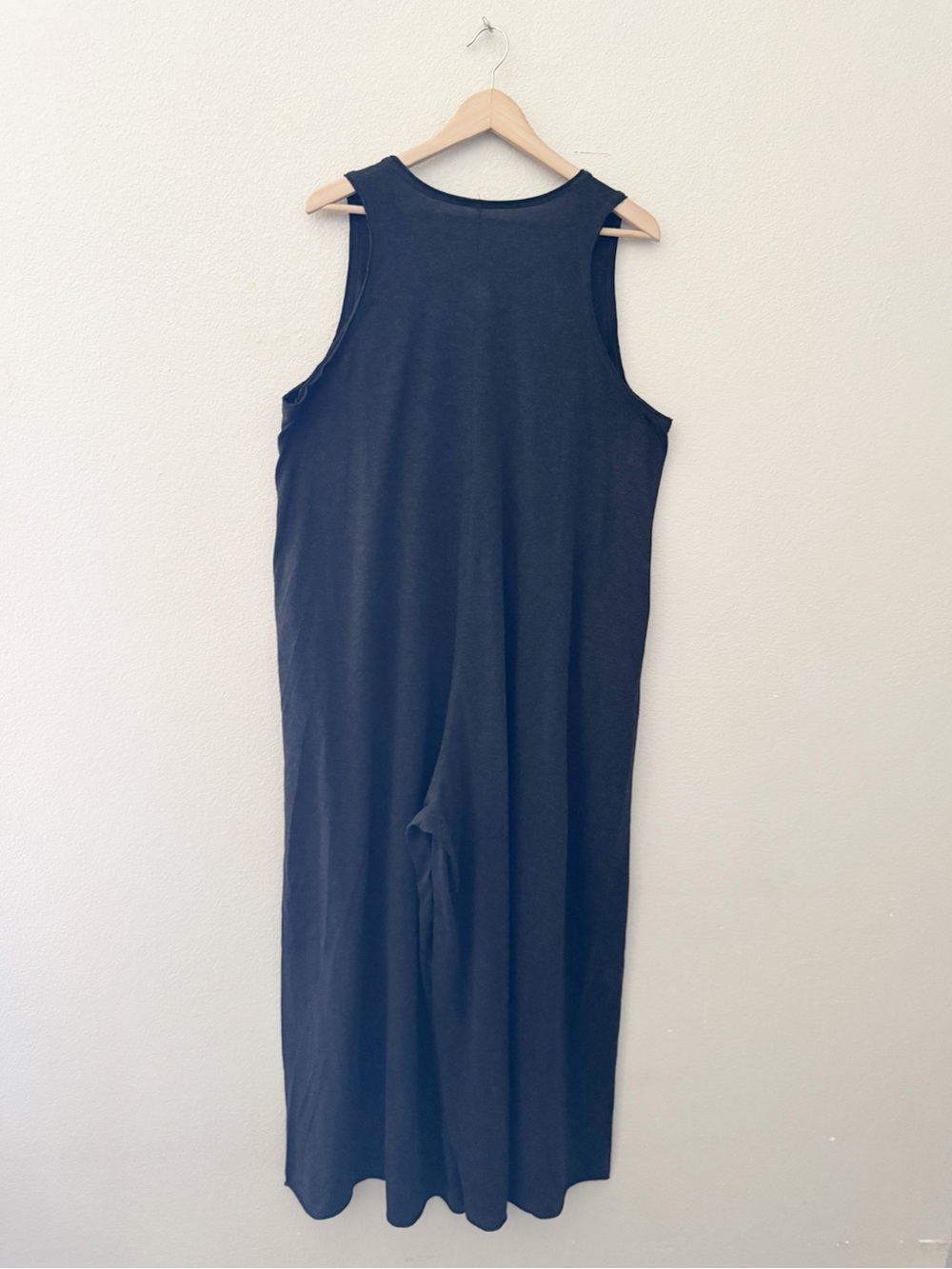 Natural Life Wide leg Jumpsuit One Size Charcoal Sleeveless V Neck Casual Lounge - Picture 6 of 11